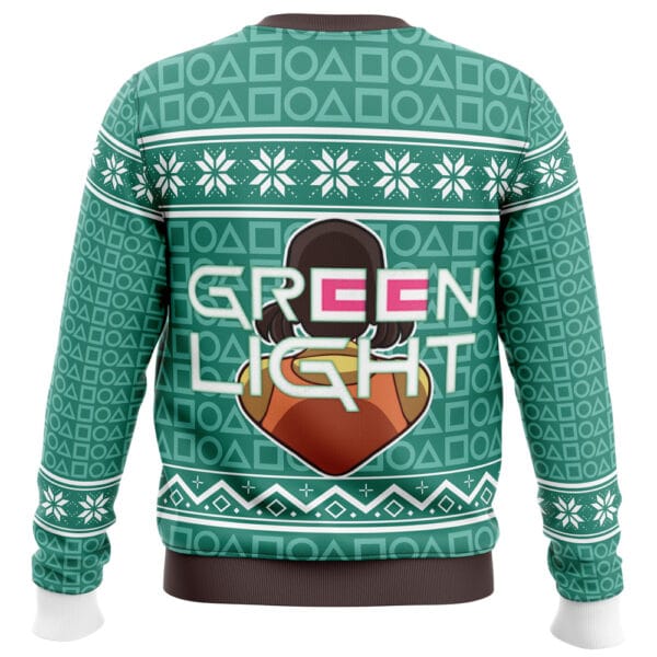 Squid Game Red Light Green Light Doll Ugly Christmas Sweater