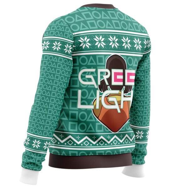 Squid Game Red Light Green Light Doll Ugly Christmas Sweater