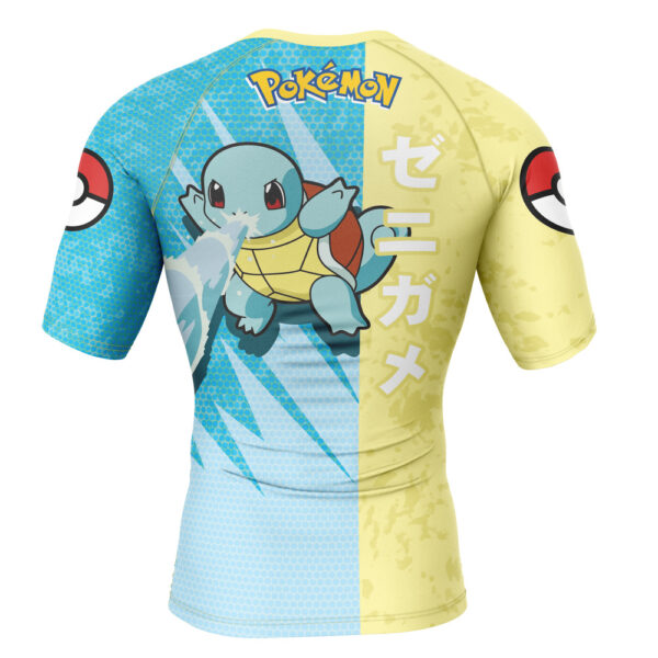 Squirtle Attack Pokemon Short Sleeve Rash Guard Compression Shirt