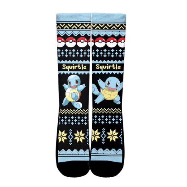 Squirtle Socks Pokemon Custom Ugly Christmas Anime Socks