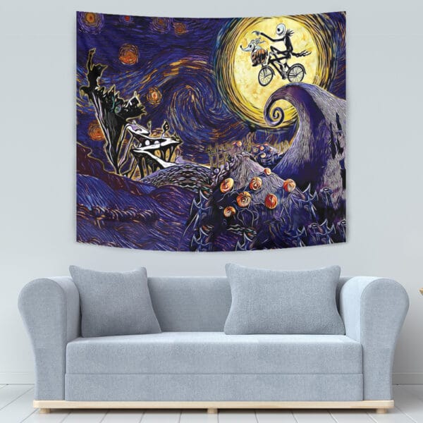 Starry Nightmare Before Christmas Tapestry