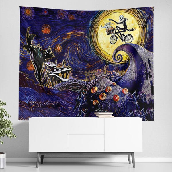 Starry Nightmare Before Christmas Tapestry