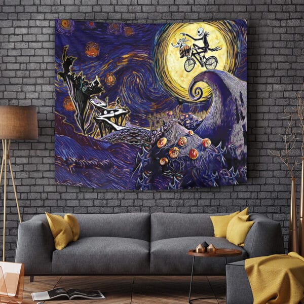 Starry Nightmare Before Christmas Tapestry