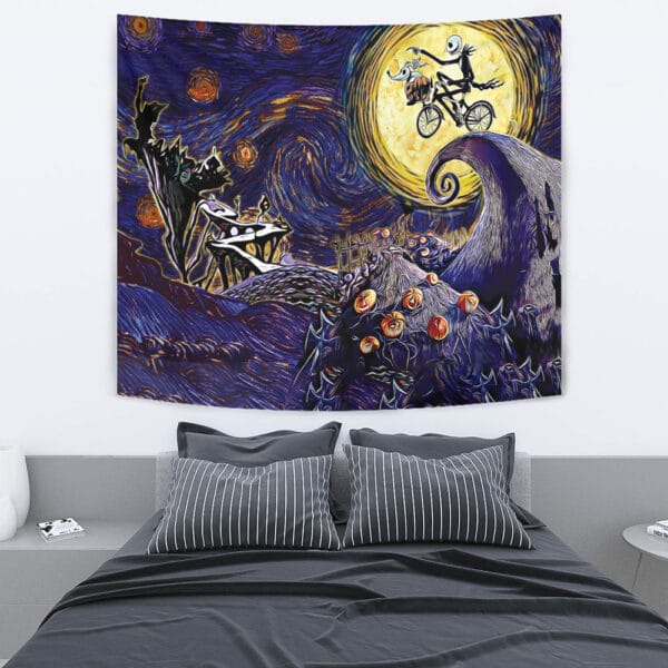 Starry Nightmare Before Christmas Tapestry