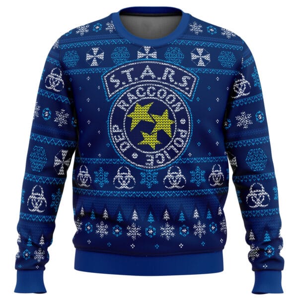 Stars Racoon City Police Resident Evil Ugly Christmas Sweater