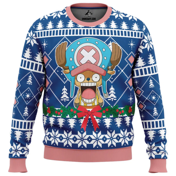 Surprised Tony Tony Chopper One Piece Ugly Christmas Sweater