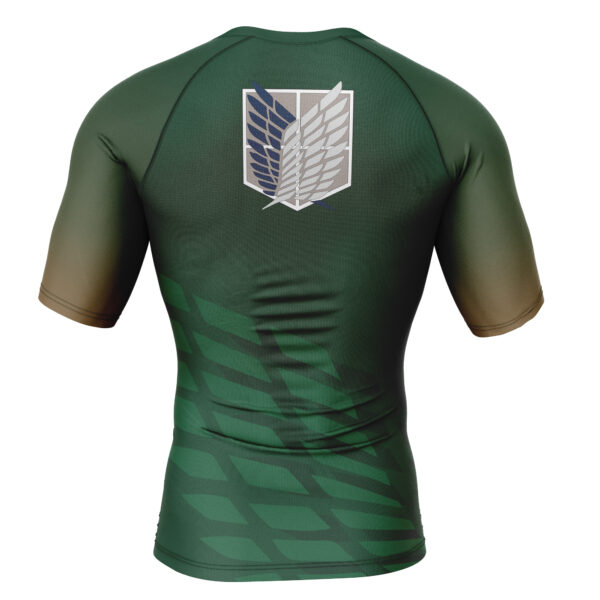 Anime Survey Corps Attack On Titan Short Sleeve Rash Guard Compression Shirt