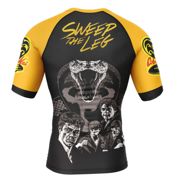 Sweep The Leg Cobra Kai Short Sleeve Rash Guard Compression Shirt