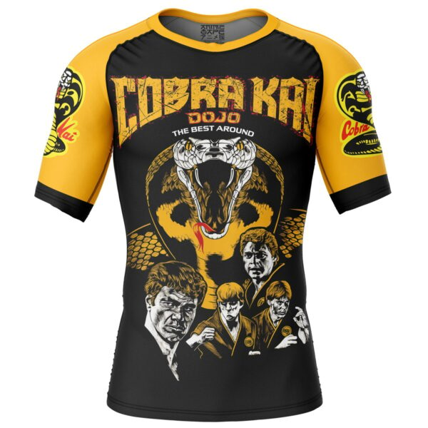 Sweep The Leg Cobra Kai Short Sleeve Rash Guard Compression Shirt