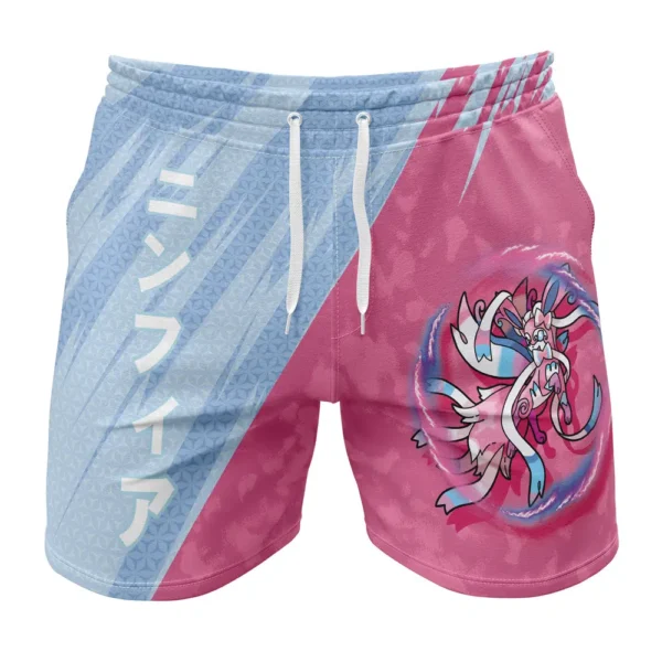 Sylveon Attack Pokemon Gym Shorts