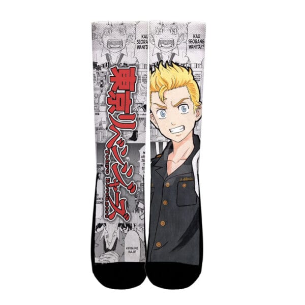 Anime Takemichi Hanagaki Socks Tokyo Revengers Custom Anime Socks Manga Style