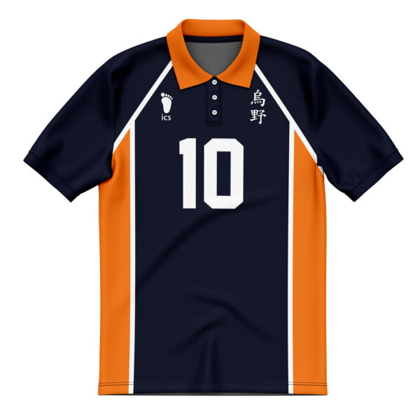 Anime Team Karasuno Hinata 10 Haikyuu Polo Shirt