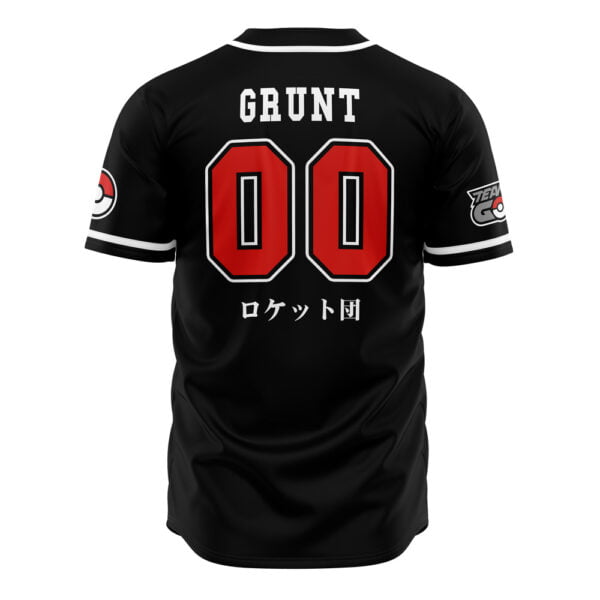 Team Rocket Grunt Black Pokemon Baseball Jersey