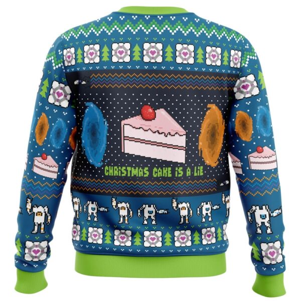 The Christmas Cake Is A Lie Portal 2 Ugly Christmas Sweater