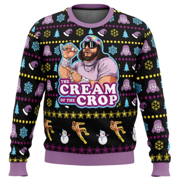 The Cream Of The Crop Pro Wrestling Ugly Christmas Sweater