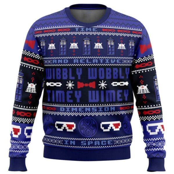 Timey Wimey Doctor Who Ugly Christmas Sweater