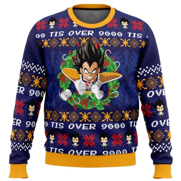 Tis Over 9000 Dragon Ball Z Ugly Christmas Sweater