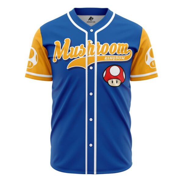 Toad Mushroom Kingdom Super Mario Bros Baseball Jersey