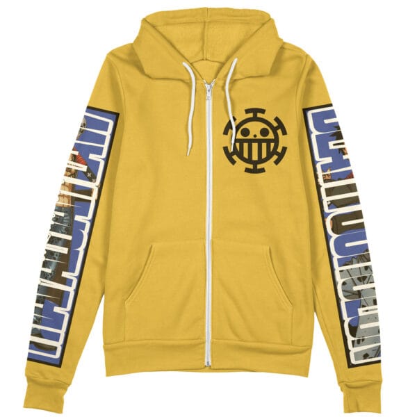 Trafalgar D Law One Piece Streetwear Zip Hoodie Jacket