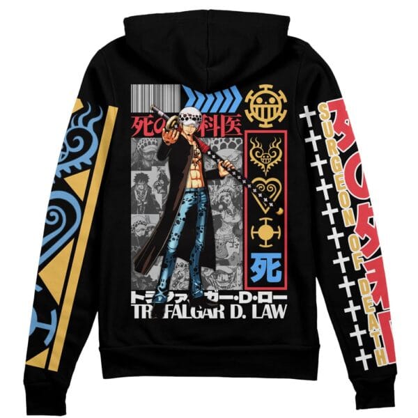 Trafalgar D Law V2 One Piece Streetwear Zip Hoodie Jacket