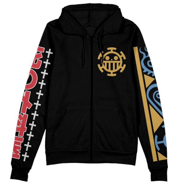 Trafalgar D Law V2 One Piece Streetwear Zip Hoodie Jacket