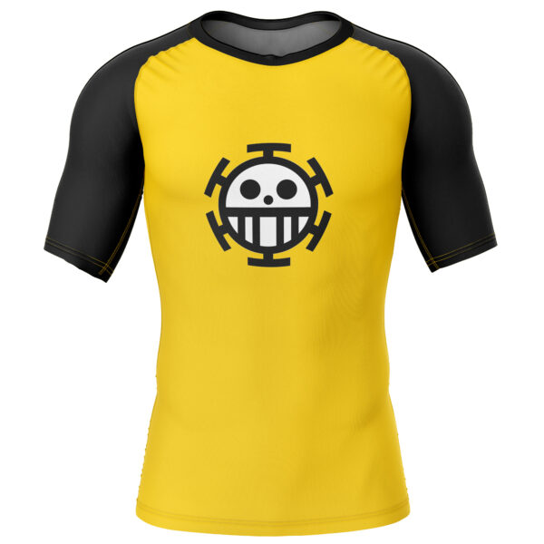 Trafalgar D Water Law One Piece Short Sleeve Rash Guard Compression Shirt