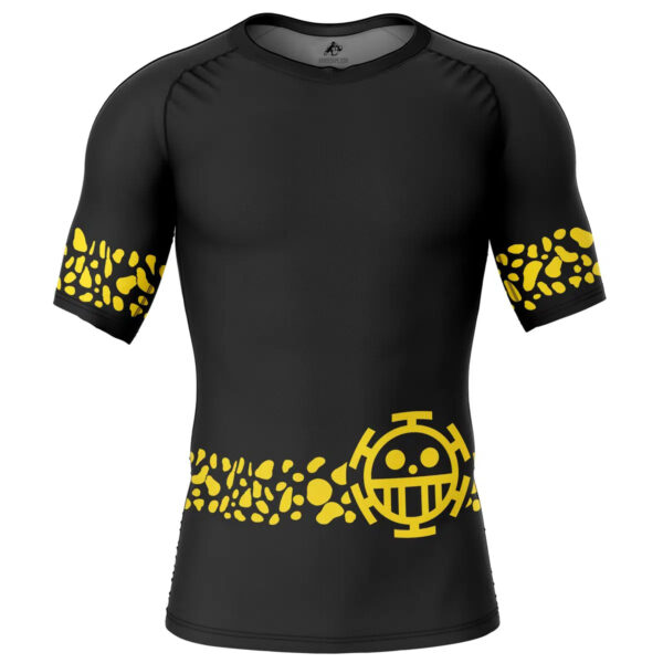 Trafalgar Punk Hazard One Piece Short Sleeve Rash Guard Compression Shirt