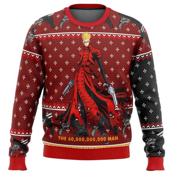 Anime Trigun Vash The Stampede Ugly Christmas Sweater