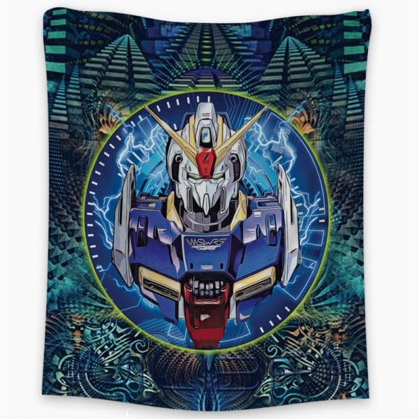 Trippy Abstract Gundam Tapestry