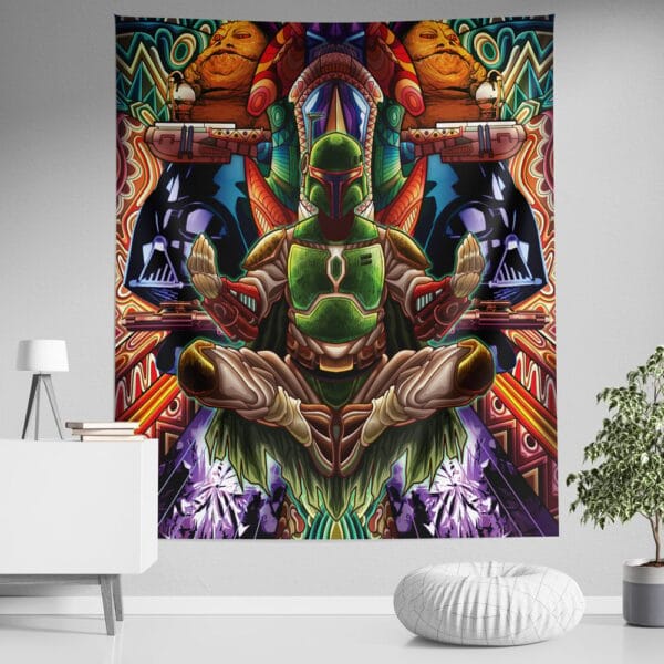 Trippy Boba Fett Star Wars Tapestry