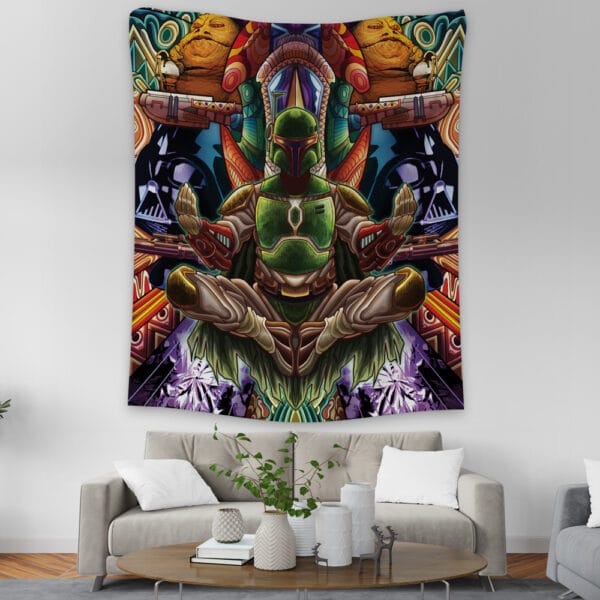 Trippy Boba Fett Star Wars Tapestry