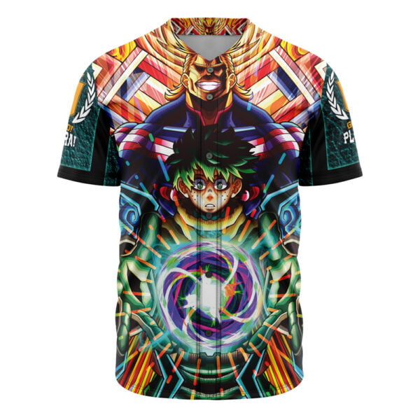 Anime Trippy Deku X All Might My Hero Academia Baseball Jersey