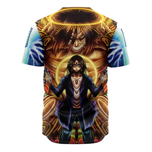 Anime Trippy Eren Yeager Timeskip Attack On Titan Baseball Jersey