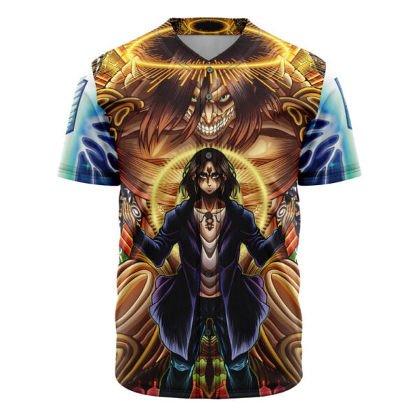 Anime Trippy Eren Yeager Timeskip Attack On Titan Baseball Jersey