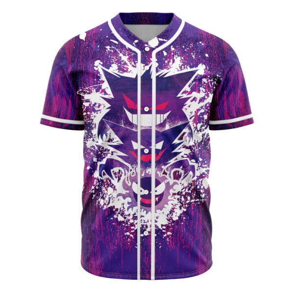 Trippy Ghostly Evolution Ghastly Haunter Gengar Pokemon Baseball Jersey