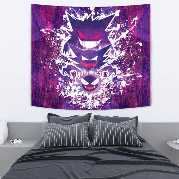 Trippy Ghostly Evolution Ghastly Haunter Gengar Pokemon Tapestry