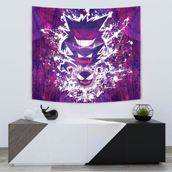 Trippy Ghostly Evolution Ghastly Haunter Gengar Pokemon Tapestry