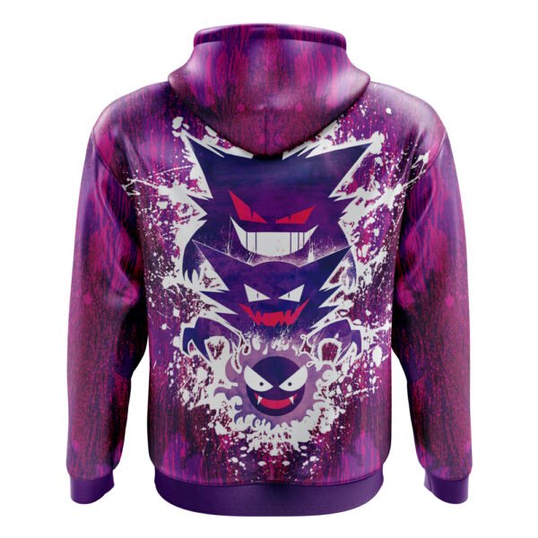 Trippy Ghostly Evolution Ghastly Haunter Gengar Pokemon Zip Hoodie Jacket