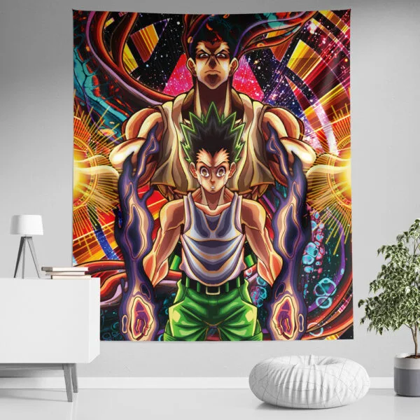 Anime Trippy Gon Freecss Hunter X Hunter Tapestry