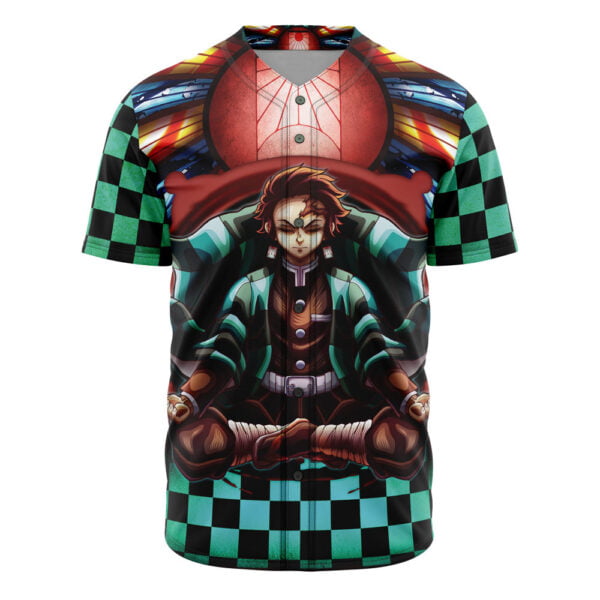 Anime Trippy Kamado Tanjiro Demon Slayer Baseball Jersey