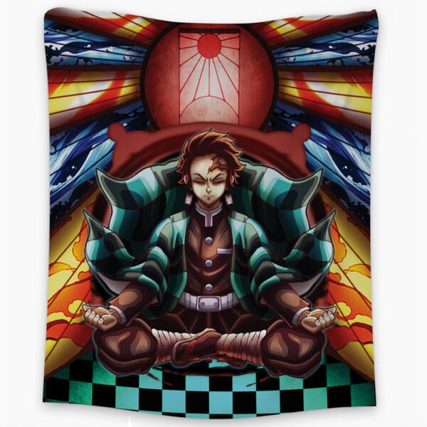 Trippy Kamado Tanjiro Demon Slayer Tapestry