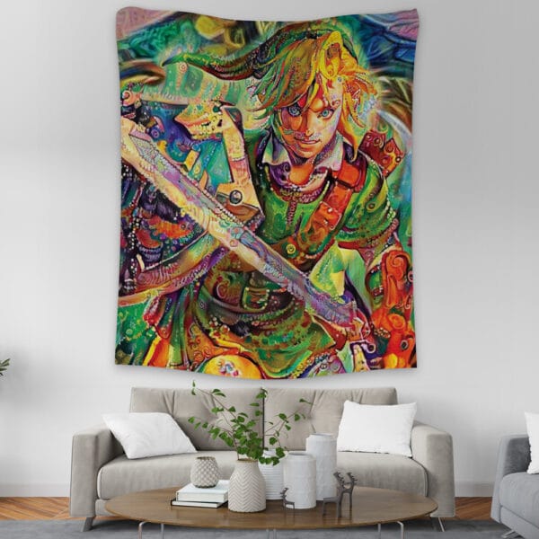 Trippy Link Legend Of Zelda Tapestry