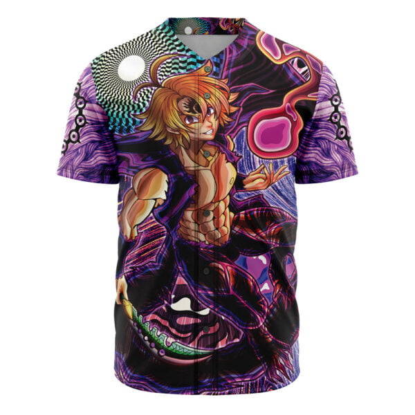 Anime Trippy Meliodas Assault Mode Seven Deadly Sins Baseball Jersey