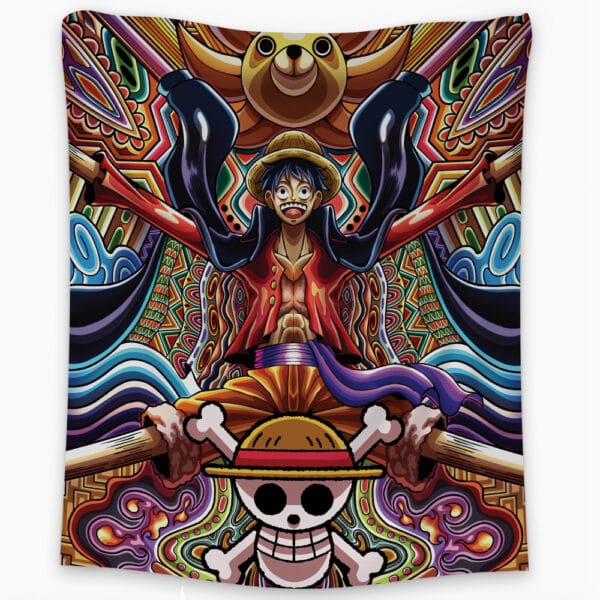 Trippy Monkey D Luffy One Piece Tapestry