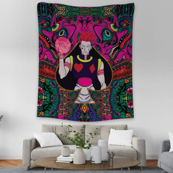 New Trippy Mystic Faces Hisoka Hunter X Hunter Tapestry