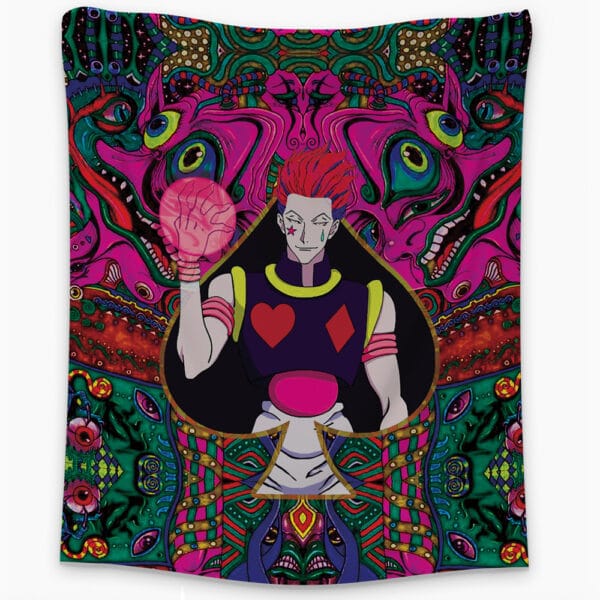 New Trippy Mystic Faces Hisoka Hunter X Hunter Tapestry