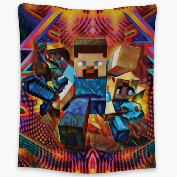 Trippy Power Minecraft Tapestry