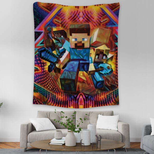 Trippy Power Minecraft Tapestry