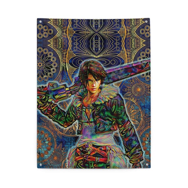 Trippy Squall Final Fantasy 8 Tapestry