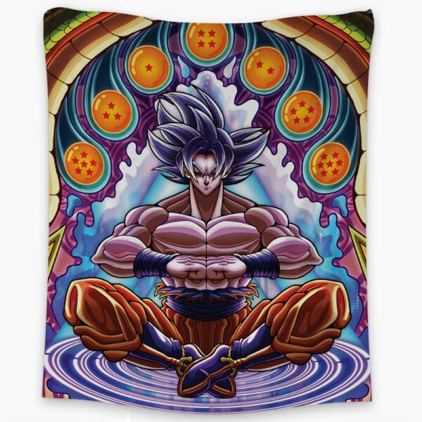 Trippy Ultra Instinct Goku Dragon Ball Super Tapestry